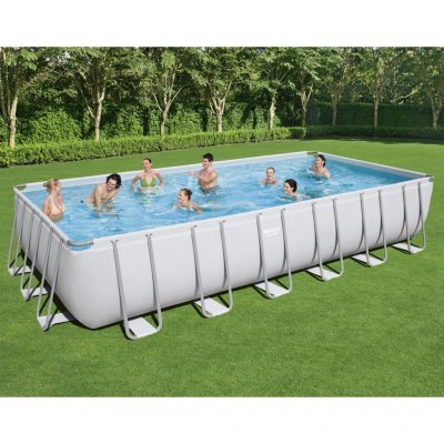  Bestway Ensemble de piscine Power Steel Rectangulaire 732x366x132 cm