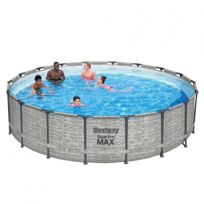 BESTWAY  - Kit piscine steel pro max ronde &Oslash;549x122cm