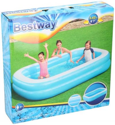 BESTWAY  Rectangular Inflatable Pool 262x175x51 Cm Bleu