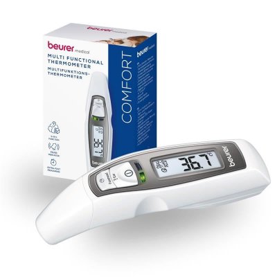 BEURER  Thermom&egrave;tre multifonctionnel FT 65 Blanc et gris - 6 en 1