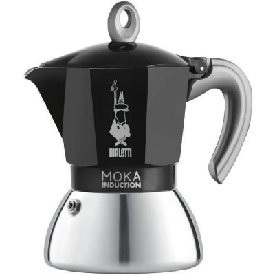 BIALETTI  Cafeti&egrave;re induction Moka 4 tasses noire nouvelle version