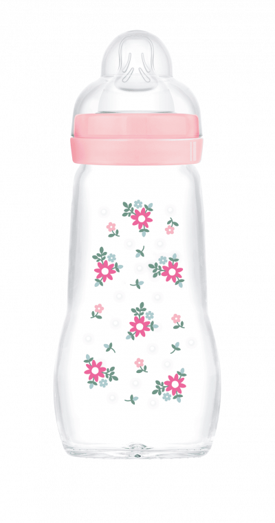 MAM Biberon verre 260 ml rose -  