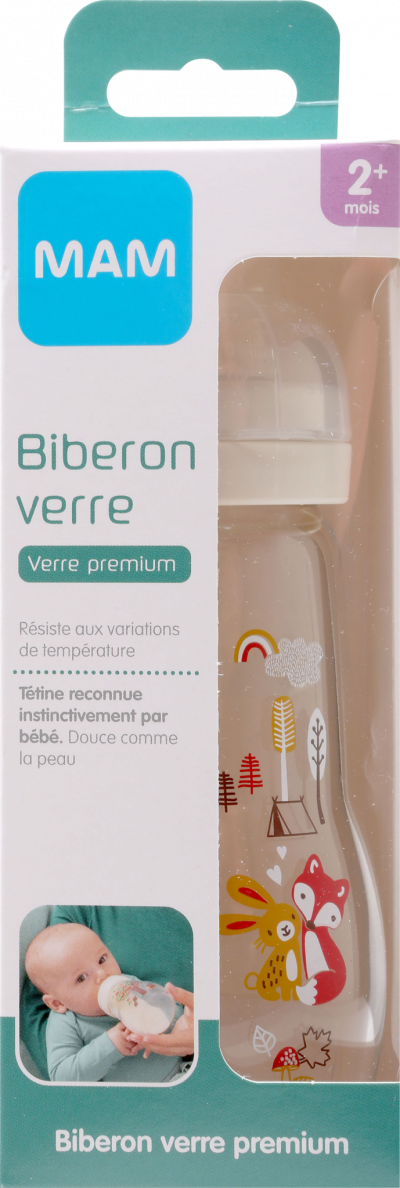 MAM Biberon Verre 260ml d&eacute;cor arbre