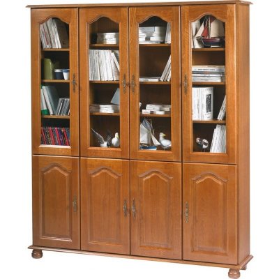 Biblioth&egrave;que 8 Portes Ch&ecirc;ne Rustique