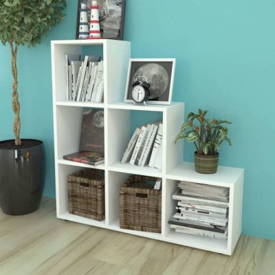 Biblioth&egrave;que/&eacute;tag&egrave;re 107 cm blanc