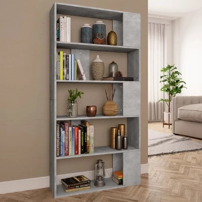 Biblioth&egrave;que/S&eacute;parateur de pi&egrave;ce Gris b&eacute;ton 80x24x159 cm