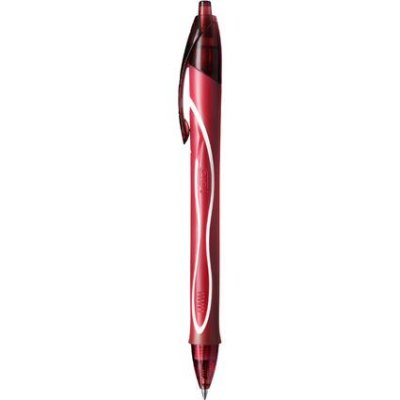 BIC  Gelocity Stylo &agrave; encre gel r&eacute;tractable rouge pointe 0,7 mm 949874