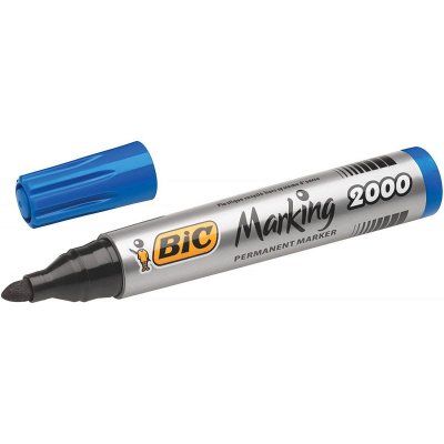 BIC  Lot de 12 Marqueur permanent Marking 2000 Pointe Ogive Bleu