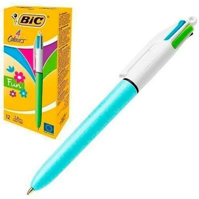 BIC  Stylo &Agrave; Bille R&eacute;tractable A 4 Couleurs Fashion