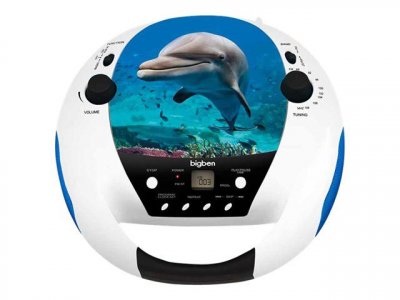 BIGBEN  CD52 Dolphin - Boombox - Blanc avec des motifs 