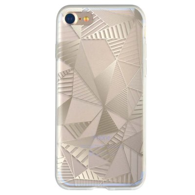 BigBen Connected Coque semi-rigide Motif Triangles Dor&eacute;s pour iPhone7/8 Transparente