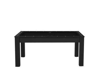  Billard Floride convertible en table &agrave; manger - 6 personnes - noir grain&eacute; tapis noir 