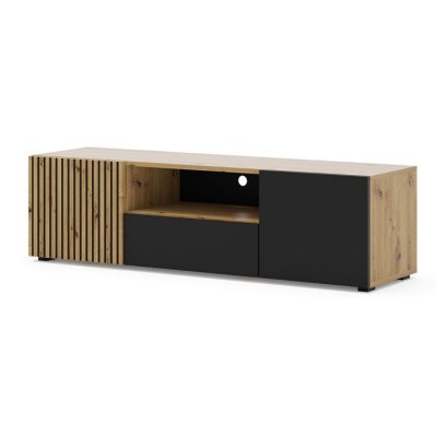 PETITS MEUBLES Bim Furniture Meuble TV AURIS 150 cm ch&ecirc;ne artisan / noir mat
