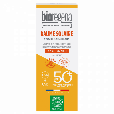 BIOREGENA  Baume Solaire Spf50+ Visage & Zones Sensibles 40ml