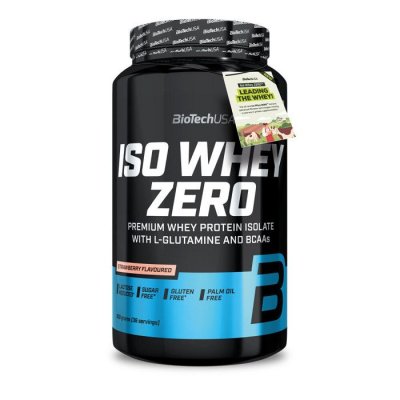 BIOTECH  USA Iso Whey Zero 908g Fraise - Isolat&nbsp;de&nbsp;lactos&eacute;rum