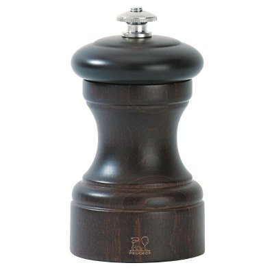 PEUGEOT Bistro Moulin &agrave; sel manuel en bois couleur chocolat 10 cm