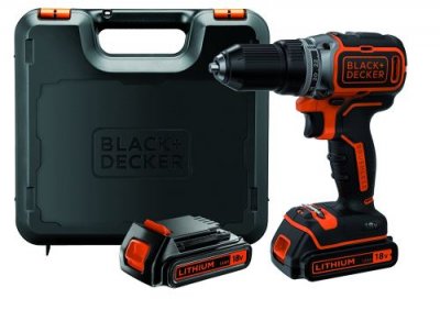 BLACK & DECKER Black and decker - perceuse &agrave; batterie 18v 1,5ah li-ion 13mm - bl186kb BL186KB-QW