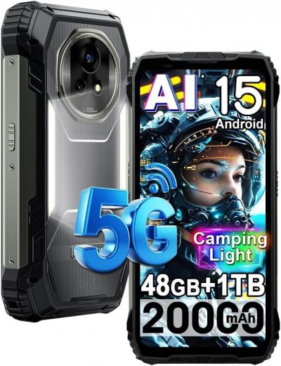 BLACKVIEW  5G T&eacute;l&eacute;phone XPLORE 2 (6.73'' - 48 GB - 1TB - 20000 mAh - Noir)