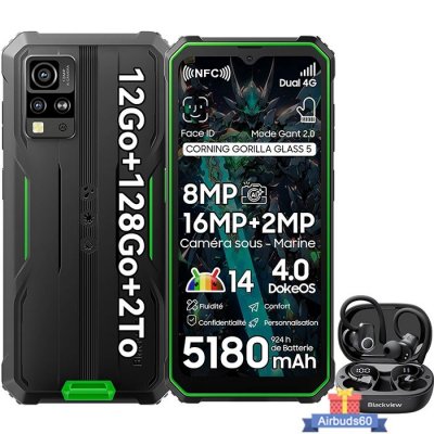 BLACKVIEW FRANCE OFFICIEL Blackview BV5300 Pro (Double Sim - Ecran de 6.1'' - 64 Go, 4 Go RAM) Vert