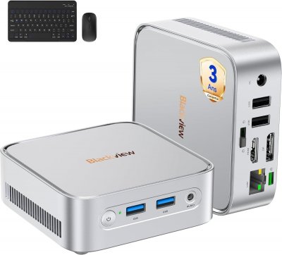 BLACKVIEW  MP50 AMD Ryzen 5 3500U 16 Go DDR4 SSD 512 Go Windows 11 Pro argent&eacute;
