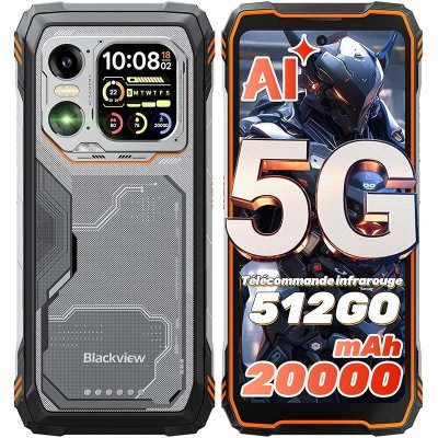 BLACKVIEW  Xplore 1 (5G - 6.78'' - 512 Go, 16 Go RAM - 20000mAh) Orange