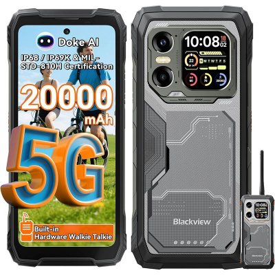 BLACKVIEW  XPLORE 1 WALKIE TALKIE (5G - NFC - 6.78'' - 256 Go, 12 Go RAM - 20000mAh) Noir