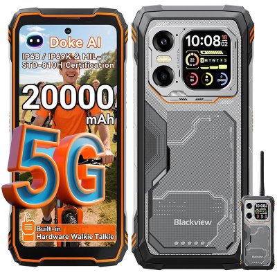 BLACKVIEW  XPLORE 1 WALKIE TALKIE (5G - NFC - 6.78'' - 256 Go, 12 Go RAM - 20000mAh) Orange