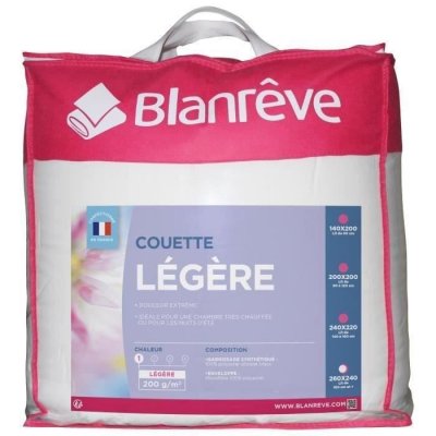 BLANREVE  Couette l&eacute;g&egrave;re en microfibre - 240 x 260 cm - Blanc
