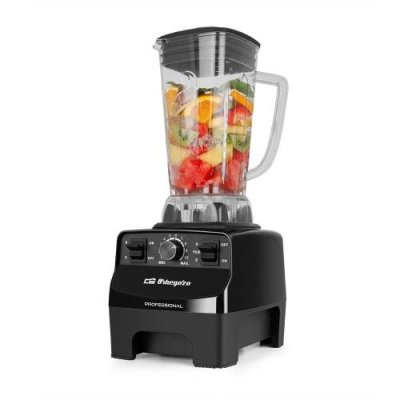 ORBEGOZO Blender BV 9650 2L 1500W 230V Arr&ecirc;t Automatique Acier Alli&eacute; Noir