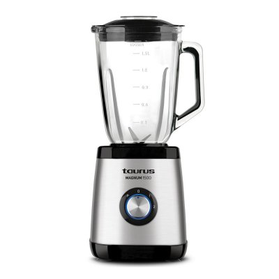 TAURUS Blender en verre  Magnum 1500 1500 W Noir et Argent