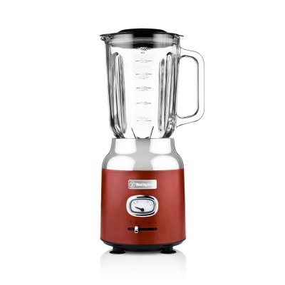 Blender r&eacute;tro avec r&eacute;cipient en verre - Appareil &agrave; smoothie - Rouge