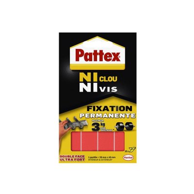 PATTEX Blister de 12 pastilles double face  ultra fortes