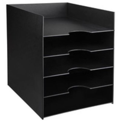 Bloc &agrave; cases - EASYOFFICE - 5 cases 24x32 - Gris