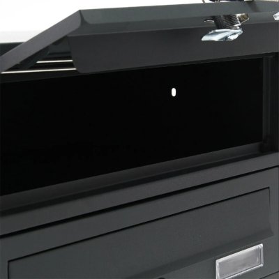 HELLOSHOP26 Bloc bo&icirc;te aux lettres  - Anthracite