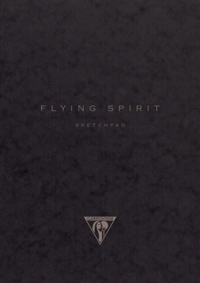 CLAIREFONTAINE Bloc de 100 pages  Flying Spirit 16 x 21 cm Noir