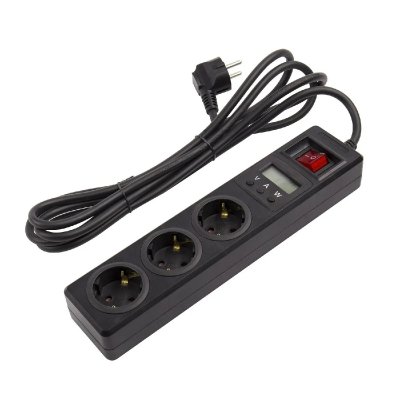 3M Bloc Multiprise 3 Prises Type F Schuko EU + &Eacute;cran  Noir - Noir