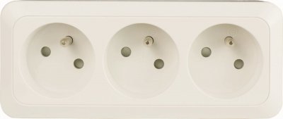 VOLTMAN Bloc multiprise a c&acirc;bler Celesta Blanc - 3 Prises 2 P&ocirc;les + terre