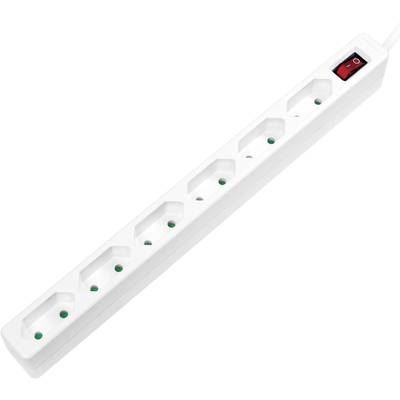  Bloc multiprise avec interrupteur LPS232 x6 blanc contact de protection