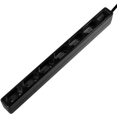 LOGILINK Bloc multiprise sans interrupteur  LPS231B x6 noir fiche Euro