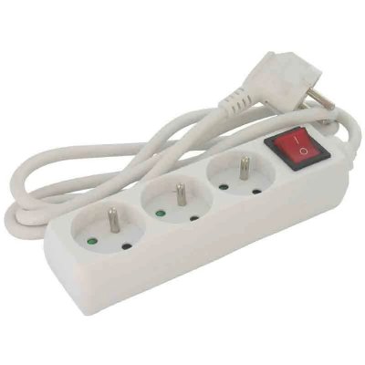 DHOME Bloc multiprise std 3G 1,5mm&sup2;  Avec interrupt