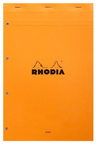 RHODIA Bloc  N&deg;20P LM Orange PERFO 80 Feuilles