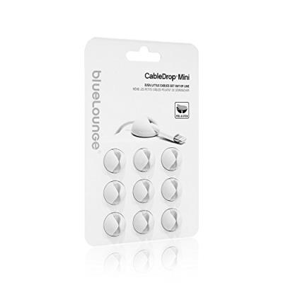 BLUELOUNGE  C&acirc;bledrop Mini Blanc Fixation c&acirc;ble 9 pi&egrave;ces
