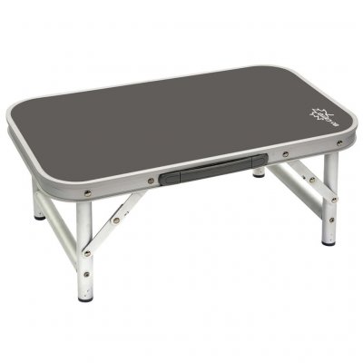 BO CAMP Bo-camp - Table de camping pliable 56x34 cm Aluminium et mdf Gris