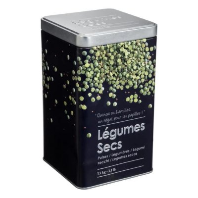 GENERIQUE Bo&icirc;te &agrave; l&eacute;gumes secs - L 10,7 x l 10,7 cm - Noir