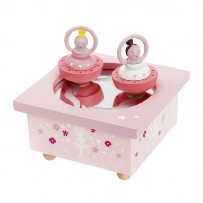 TROUSSELIER Bo&icirc;te &agrave; musique en bois : ballerine rose