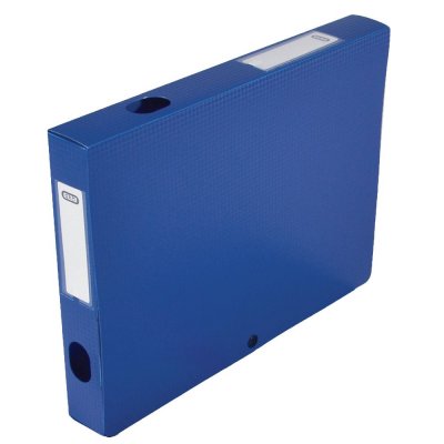 Bo&icirc;te classement non mont&eacute;e Elba Memphis - PP 7/10e - dos 4 cm - bleu