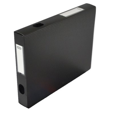  Bo&icirc;te classement non mont&eacute;e Elba Memphis - PP 7/10e - dos 4 cm - noir