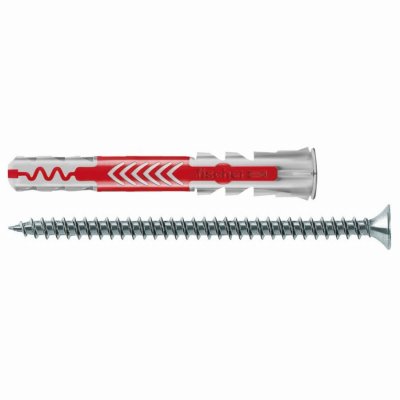 FISCHER Bo&icirc;te de 10 chevilles tous mat&eacute;riaux DUOPOWER 10x80mm + vis