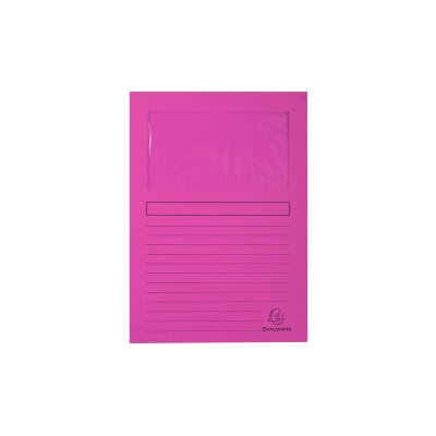 Boite de 100 pochettes coin en papier format 22x31cm avec fen&ecirc;tre cristal 18x10cm. Co