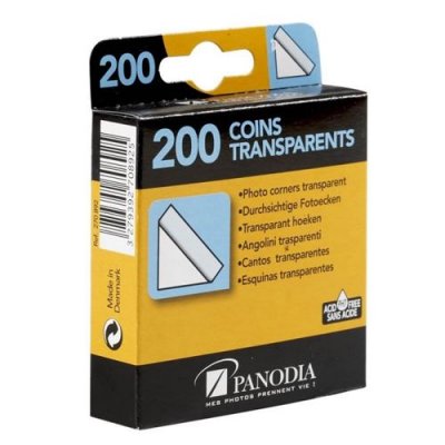 PANODIA Bo&icirc;te de 200 coins photos adh&eacute;sifs transparents - marque fran&ccedil;aise